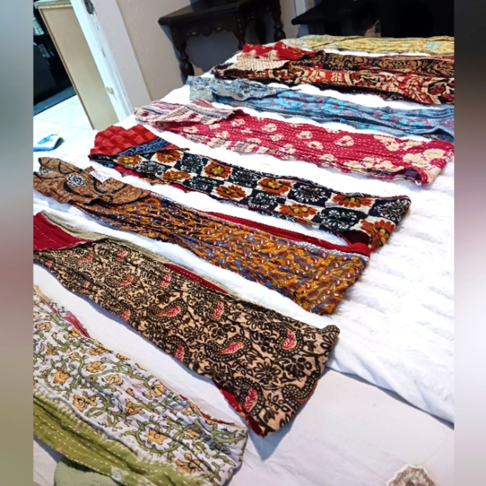 9 Kantha Bae head wraps, 1 Kantha Bae turban, 1 Kantha Bae pareo.